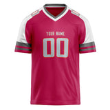 Custom Unisex Pink & White Pattern Football Jersey