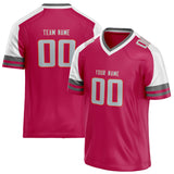 Custom Unisex Pink & White Pattern Football Jersey