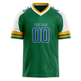 Custom Unisex Kelly Green & White Pattern Football Jersey