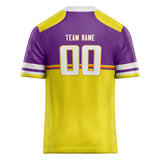 Custom Unisex Yellow & Purple Pattern Football Jersey