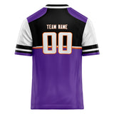 Custom Unisex Purple & Black Pattern Football Jersey