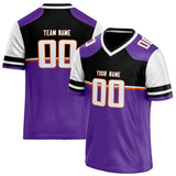 Custom Unisex Purple & Black Pattern Football Jersey