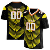 Custom Unisex Black & Yellow Pattern Football Jersey