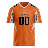 Custom Unisex Orange & Gray Pattern Football Jersey