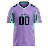 Custom Unisex Purple & Teal Pattern Football Jersey