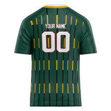 Custom Unisex Green & Yellow Pattern Football Jersey