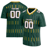 Custom Unisex Green & Yellow Pattern Football Jersey