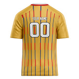 Custom Unisex Yellow & Red Pattern Football Jersey