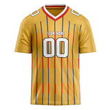 Custom Unisex Yellow & Red Pattern Football Jersey