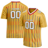 Custom Unisex Yellow & Red Pattern Football Jersey