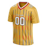 Custom Unisex Yellow & Red Pattern Football Jersey