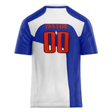 Custom Unisex Royal & White Pattern Football Jersey