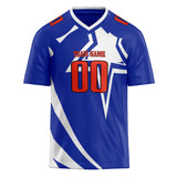 Custom Unisex Royal & White Pattern Football Jersey