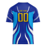 Custom Unisex Royal & White Pattern Football Jersey