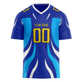 Custom Unisex Royal & White Pattern Football Jersey