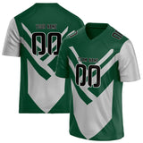 Custom Unisex Green & Gray Pattern Football Jersey