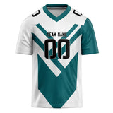 Custom Unisex White & Green Pattern Football Jersey