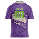 Custom Unisex Purple & Cream Pattern Football Jersey