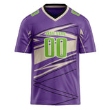 Custom Unisex Purple & Cream Pattern Football Jersey