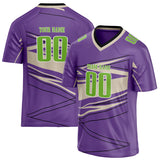 Custom Unisex Purple & Cream Pattern Football Jersey