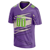 Custom Unisex Purple & Cream Pattern Football Jersey