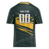 Custom Unisex Black & Yellow Pattern Football Jersey