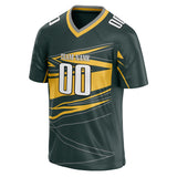 Custom Unisex Black & Yellow Pattern Football Jersey