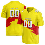 Custom Unisex Yellow & Red Pattern Football Jersey