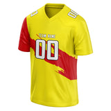 Custom Unisex Yellow & Red Pattern Football Jersey