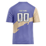 Custom Unisex Purple & Cream Pattern Football Jersey