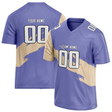 Custom Unisex Purple & Cream Pattern Football Jersey