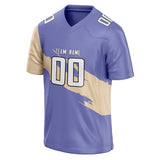 Custom Unisex Purple & Cream Pattern Football Jersey