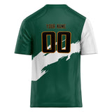 Custom Unisex Green & White Pattern Football Jersey