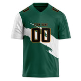 Custom Unisex Green & White Pattern Football Jersey