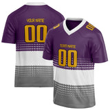 Custom Unisex Purple & White Pattern Football Jersey