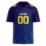 Custom Unisex Black & Blue Pattern Football Jersey