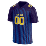 Custom Unisex Black & Blue Pattern Football Jersey