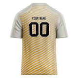 Custom Unisex Gray & Yellow Pattern Football Jersey