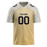 Custom Unisex Gray & Yellow Pattern Football Jersey