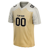 Custom Unisex Gray & Yellow Pattern Football Jersey