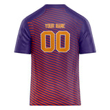 Custom Unisex Purple & Red Pattern Football Jersey