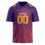 Custom Unisex Purple & Red Pattern Football Jersey