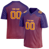 Custom Unisex Purple & Red Pattern Football Jersey