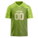 Custom Unisex Green & Gray Pattern Football Jersey