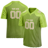 Custom Unisex Green & Gray Pattern Football Jersey