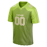 Custom Unisex Green & Gray Pattern Football Jersey