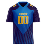 Custom Unisex Purple & Blue Pattern Football Jersey