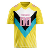 Custom Unisex Yellow & White Pattern Football Jersey