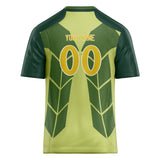 Custom Unisex Green & Yellow Pattern Football Jersey