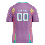 Custom Unisex Purple & Pink Pattern Football Jersey